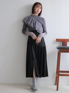 LADYMADE(レディメイド) |サテンスリットフレアスカート