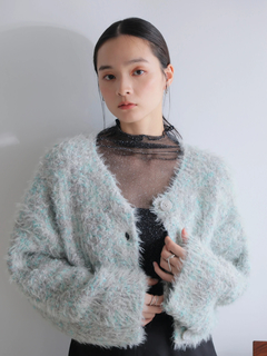 LADYMADE(レディメイド) |ラメフェザーショートニットカーディガン
