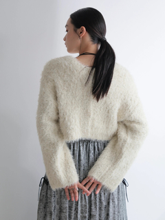 LADYMADE(レディメイド) |ラメフェザーショートニットカーディガン