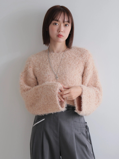 LADYMADE(レディメイド) |ラメフェザーショートニットカーディガン