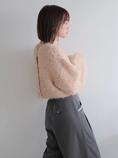 LADYMADE(レディメイド) |ラメフェザーショートニットカーディガン