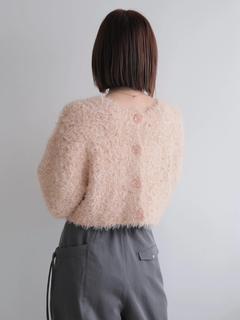 LADYMADE(レディメイド) |ラメフェザーショートニットカーディガン