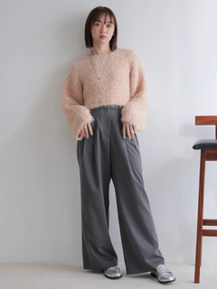 LADYMADE(レディメイド) |ラメフェザーショートニットカーディガン