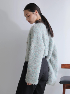 LADYMADE(レディメイド) |ラメフェザーショートニットカーディガン