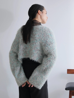 LADYMADE(レディメイド) |ラメフェザーショートニットカーディガン