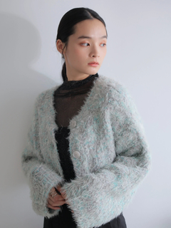 LADYMADE(レディメイド) |ラメフェザーショートニットカーディガン