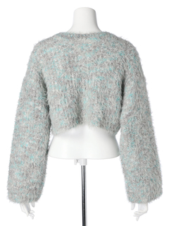 LADYMADE(レディメイド) |ラメフェザーショートニットカーディガン