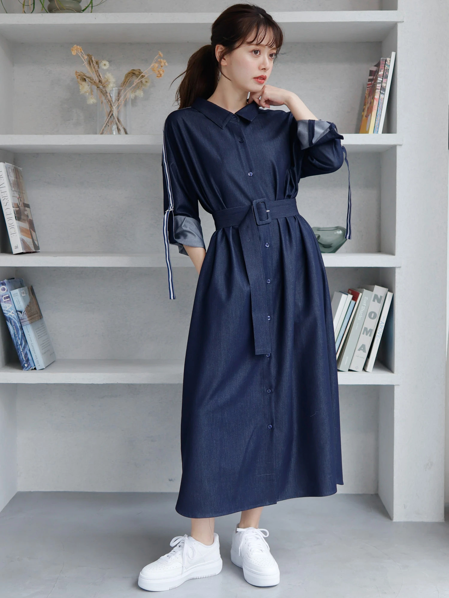 LADYMADE(レディメイド)| ターンバックロングシャツ LADYMADE(レディメイド)| ターンバックロングシャツ