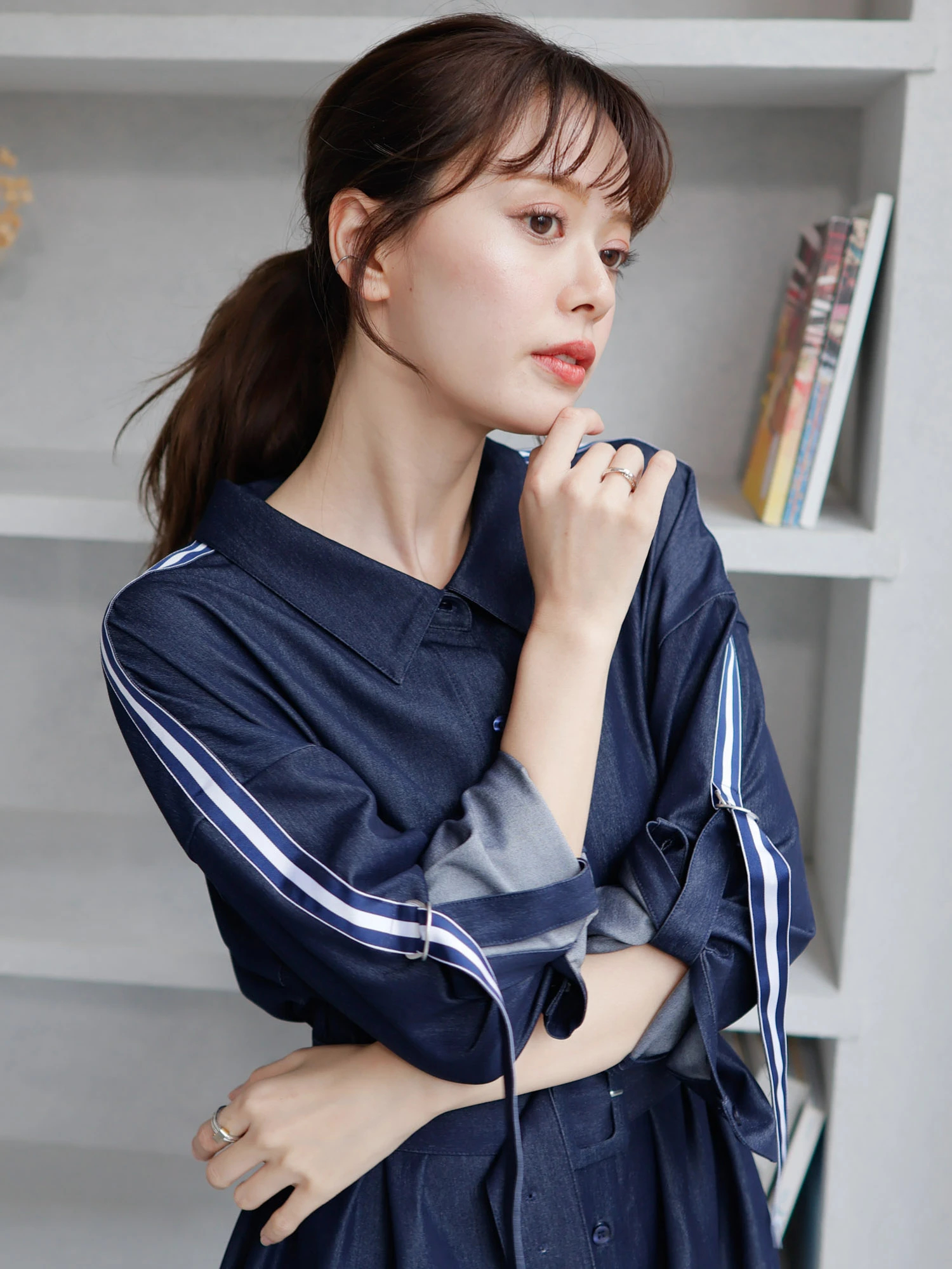 LADYMADE（レディメイド）｜ ターンバックロングシャツワンピース