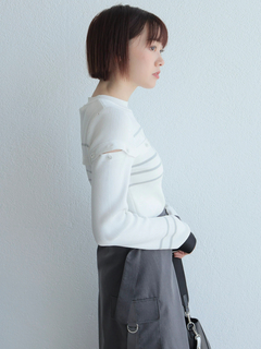 LADYMADE(レディメイド) |オープンスリーブボーダーニット