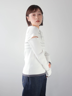 LADYMADE(レディメイド) |オープンスリーブボーダーニット