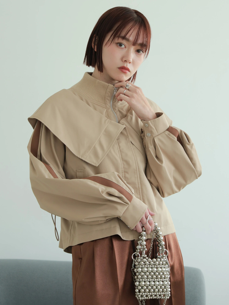 LADYMADE(レディメイド) |タックボリュームスリーブZIPブルゾン