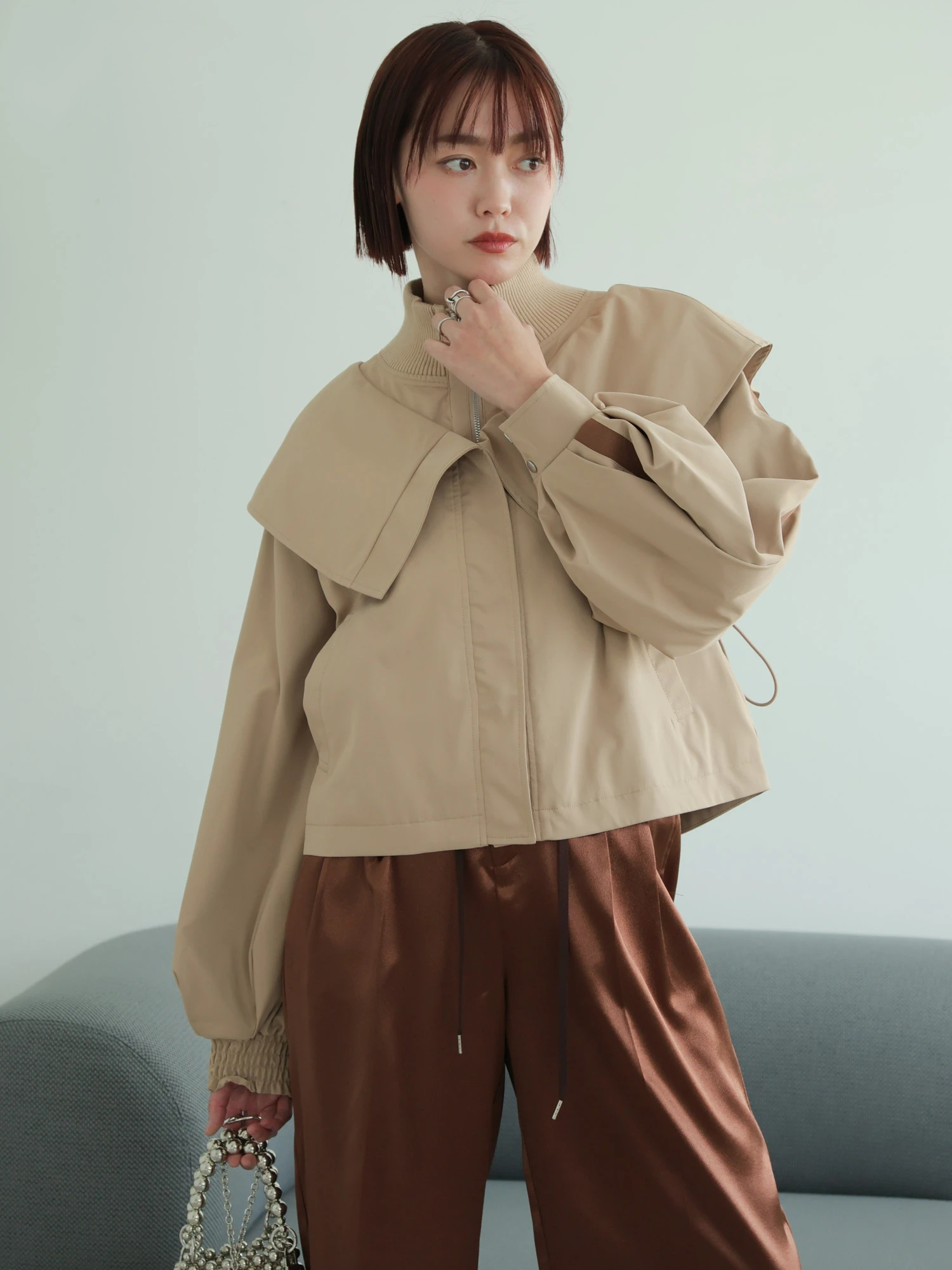 さゆりん様☆ 展示のみ着用なし美品 ボアブルゾン ベージュ