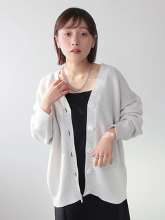 LADYMADE(レディメイド) |バイカラーラメニットカーディガン