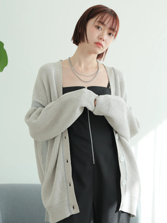 LADYMADE(レディメイド) |バイカラーラメニットカーディガン