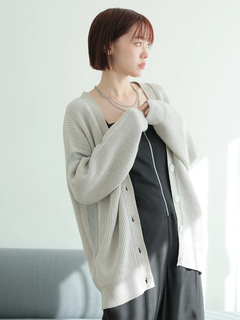 LADYMADE(レディメイド) |バイカラーラメニットカーディガン