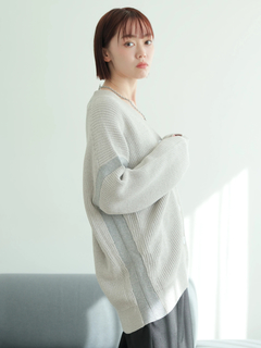 LADYMADE(レディメイド) |バイカラーラメニットカーディガン