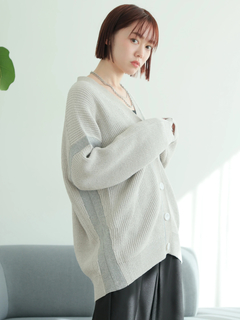 LADYMADE(レディメイド) |バイカラーラメニットカーディガン