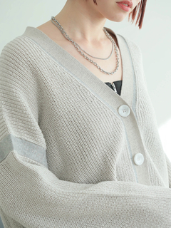LADYMADE(レディメイド) |バイカラーラメニットカーディガン