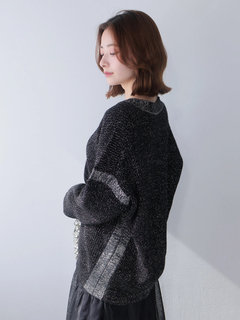 LADYMADE(レディメイド) |バイカラーラメニットカーディガン