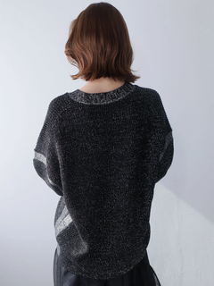 LADYMADE(レディメイド) |バイカラーラメニットカーディガン