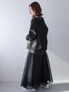 LADYMADE(レディメイド) |バイカラーラメニットカーディガン