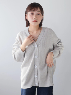 LADYMADE(レディメイド) |バイカラーラメニットカーディガン