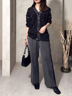 LADYMADE(レディメイド) |バイカラーラメニットカーディガン