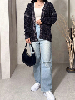 LADYMADE(レディメイド) |バイカラーラメニットカーディガン