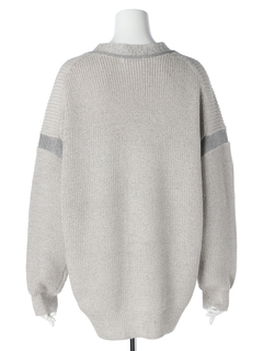 LADYMADE(レディメイド) |バイカラーラメニットカーディガン