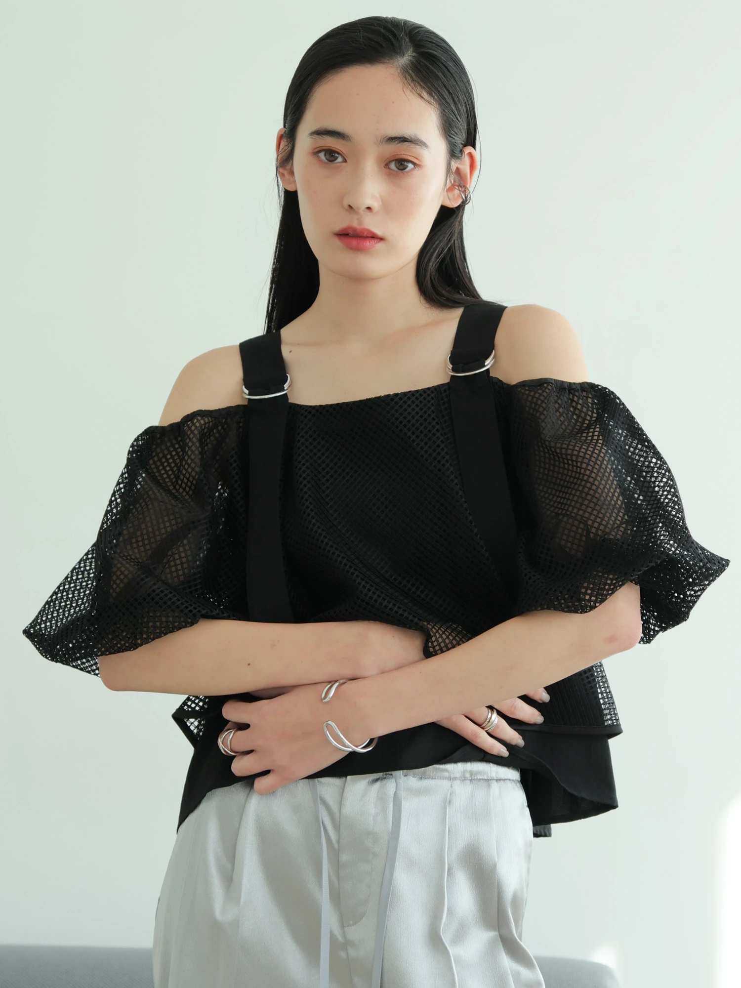 LADYMADE（レディメイド）｜ メッシュバルーンスリーブキャミトップス