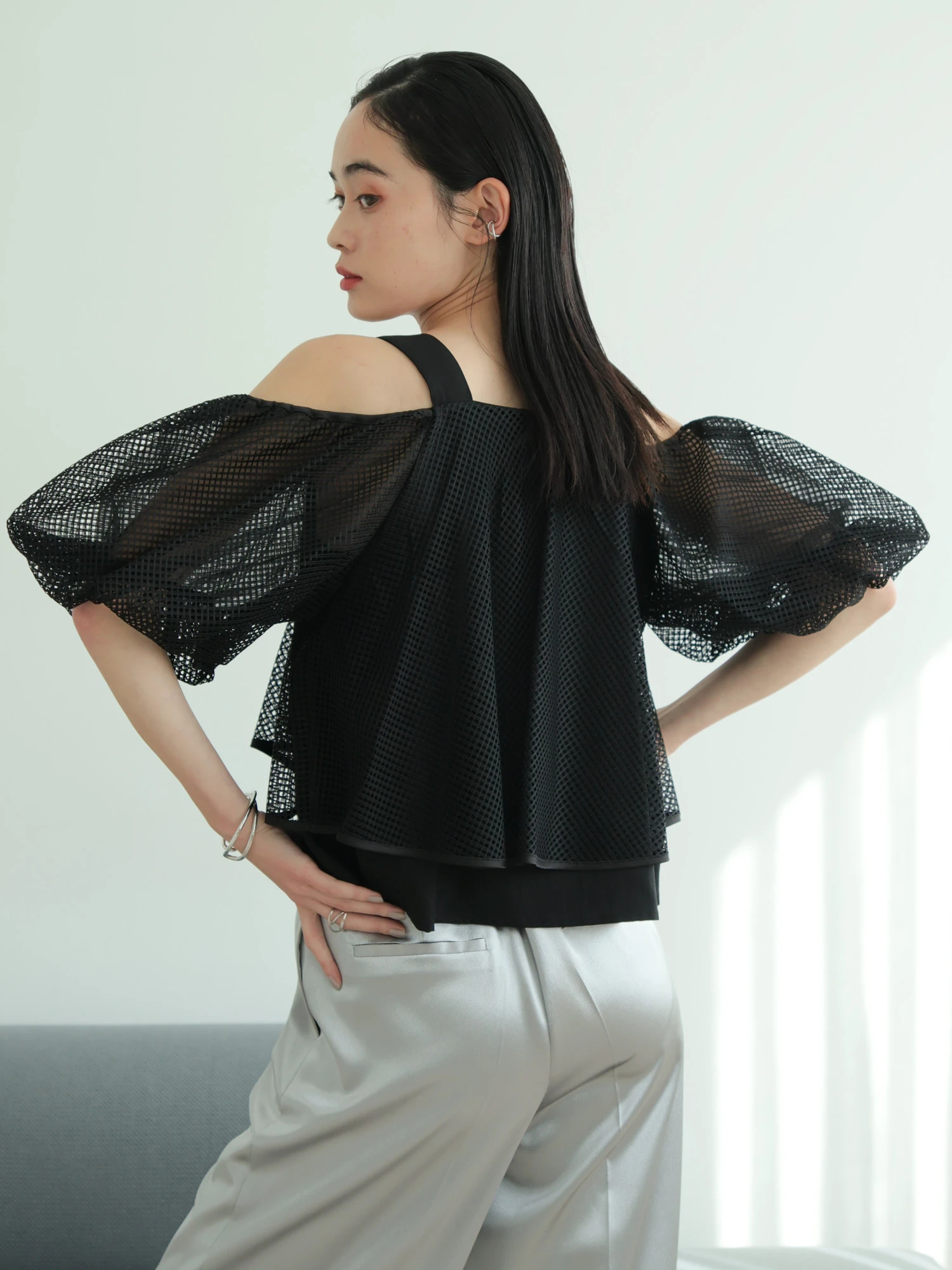 LADYMADE（レディメイド）｜ メッシュバルーンスリーブキャミトップス