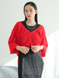 LADYMADE(レディメイド) |シャーリングシアーニットカーディガン