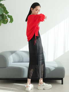 LADYMADE(レディメイド) |シャーリングシアーニットカーディガン