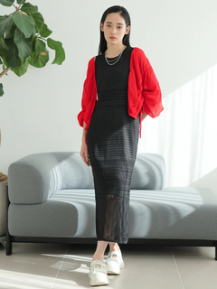 LADYMADE(レディメイド) |シャーリングシアーニットカーディガン