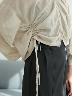 LADYMADE(レディメイド) |シャーリングシアーニットカーディガン