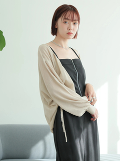 LADYMADE(レディメイド) |シャーリングシアーニットカーディガン