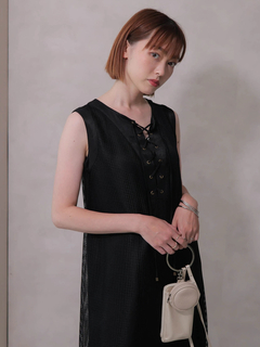 LADYMADE(レディメイド) |レースアップメッシュワンピース