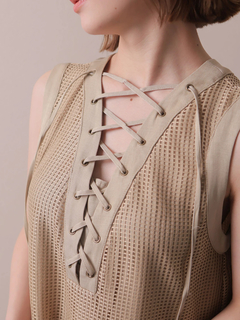 LADYMADE(レディメイド) |レースアップメッシュワンピース