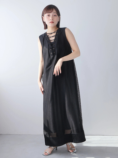 LADYMADE(レディメイド) |レースアップメッシュワンピース