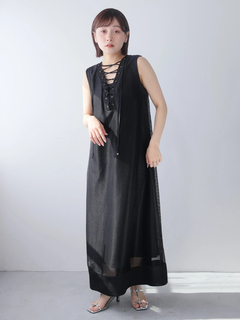 LADYMADE(レディメイド) |レースアップメッシュワンピース