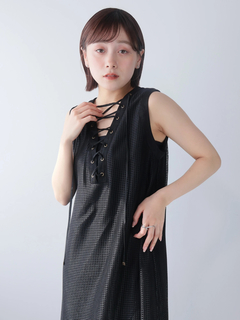 LADYMADE(レディメイド) |レースアップメッシュワンピース