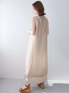 LADYMADE(レディメイド) |レースアップメッシュワンピース