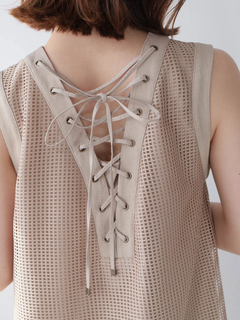 LADYMADE(レディメイド) |レースアップメッシュワンピース