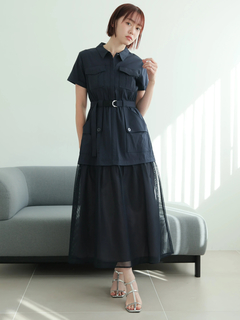 LADYMADE(レディメイド) |メッシュレイヤードワークポケットワンピース