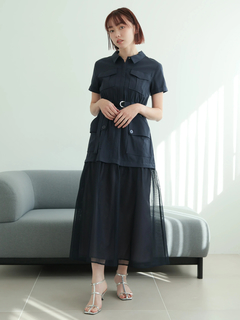 LADYMADE(レディメイド) |メッシュレイヤードワークポケットワンピース