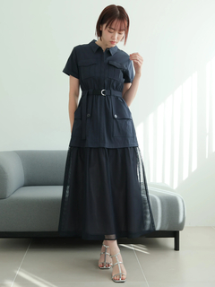 LADYMADE(レディメイド) |メッシュレイヤードワークポケットワンピース