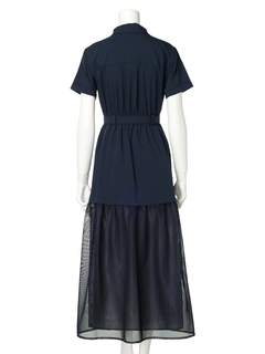 LADYMADE(レディメイド) |メッシュレイヤードワークポケットワンピース