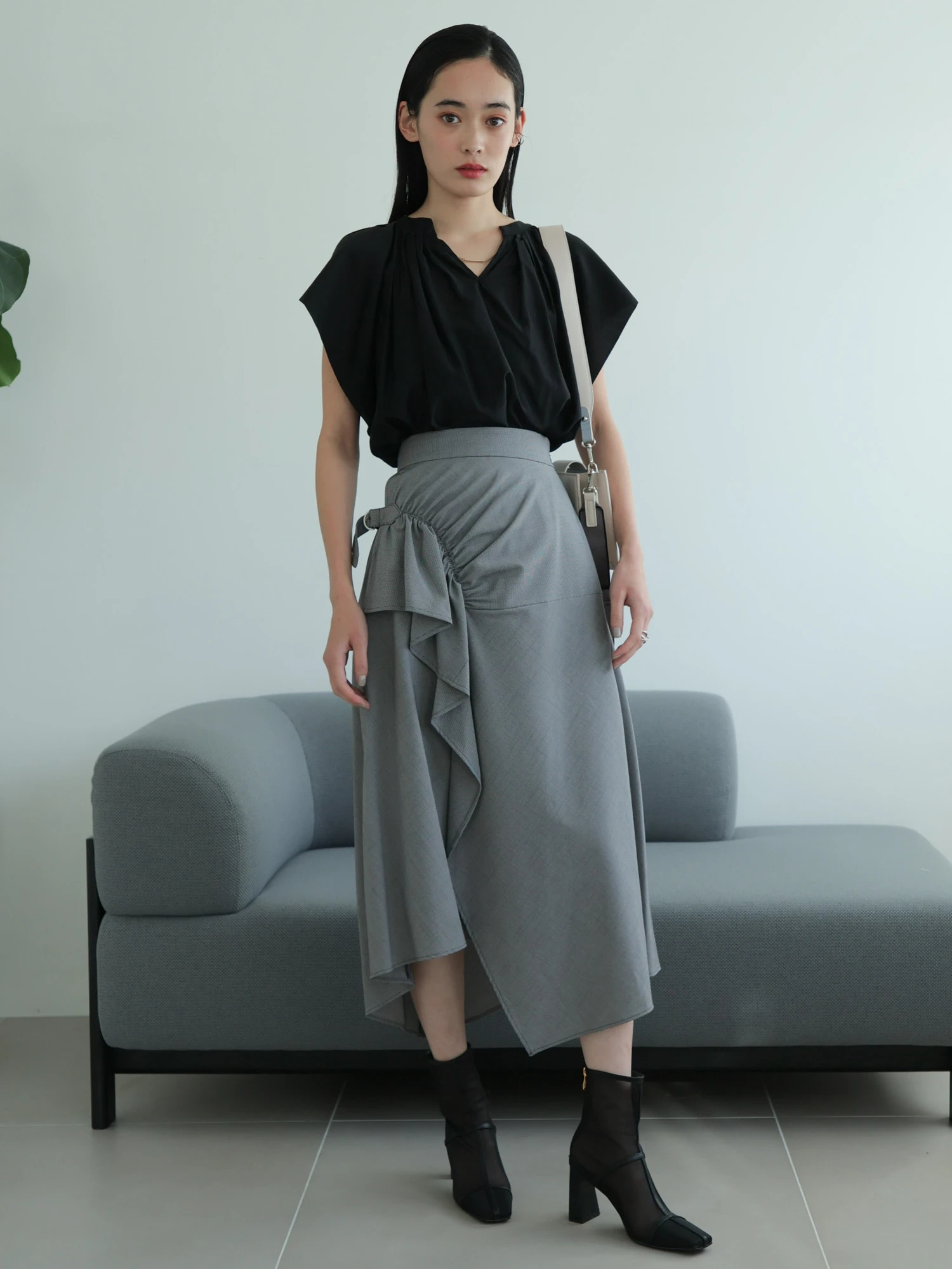 デザイナーズリミックス ALICE TIE BLOUSE ギャザーブラウス LADYMADE 