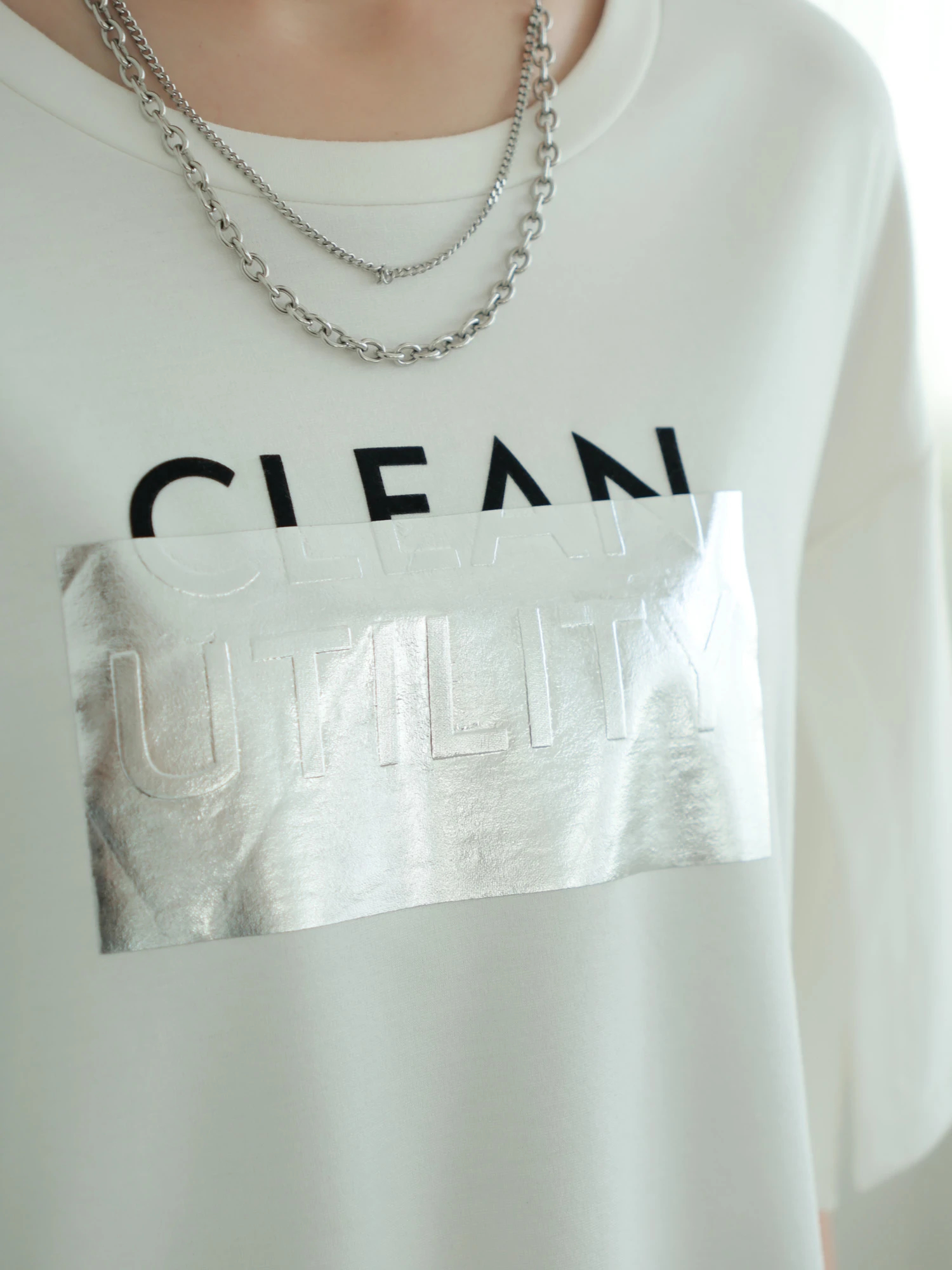 LADYMADE（レディメイド）｜ シルバープリントロゴTシャツ